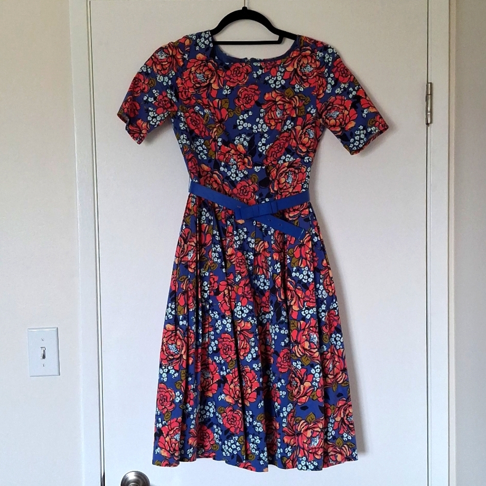 Modcloth XS Floral Fit & Flare Dress
